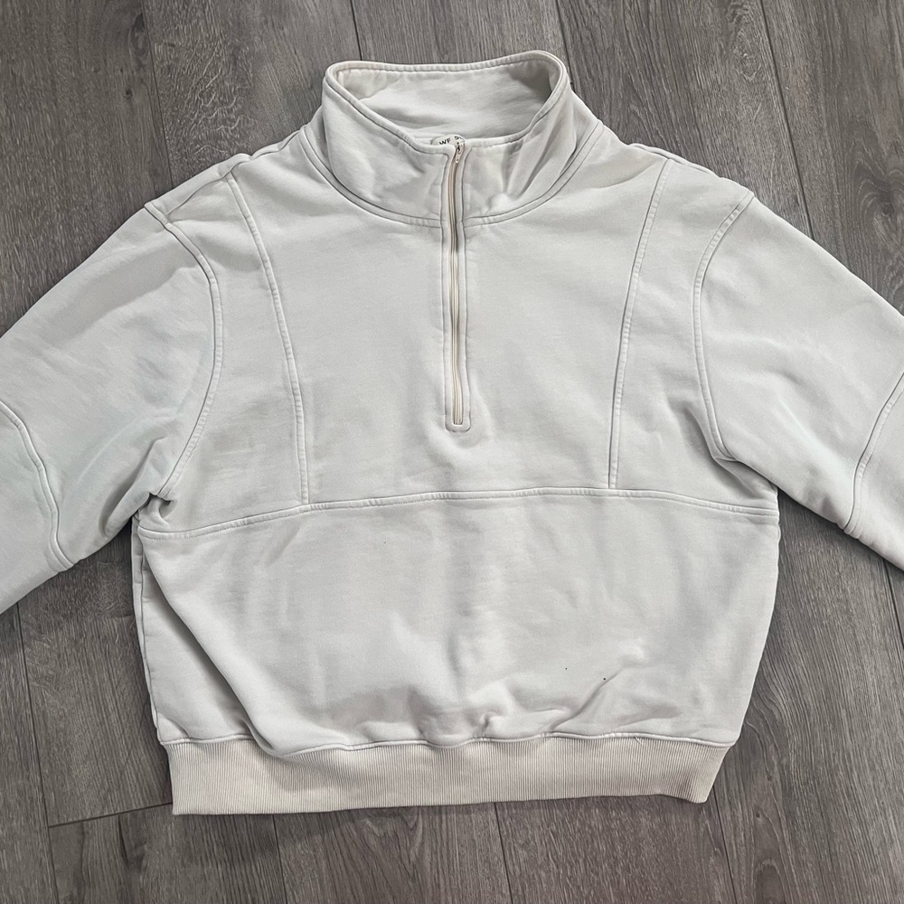Sarah’s Day WF, Cream Half-Zip Sweater
